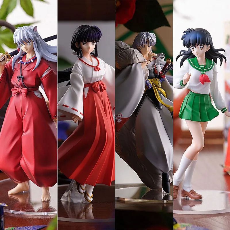 

16-20cm Anime Inuyasha Sesshoumaru Higurashi Kagome Kikyo Action Figure Car Decor Statue Pvc Collectible Model Figurine Toys