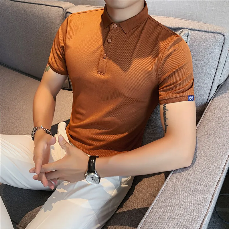 Summer New Solid Short Sleeve Pinstripes Polo Shirts For Men Clothing 2022 Simple Slim Fit Breathable Casual Stretched Tee Homme
Summer New Solid Short Sleeve Pinstripes Polo Shirts For Men Clothing 2022 Simple Slim Fit Breathable Casual Stretched Tee Homme