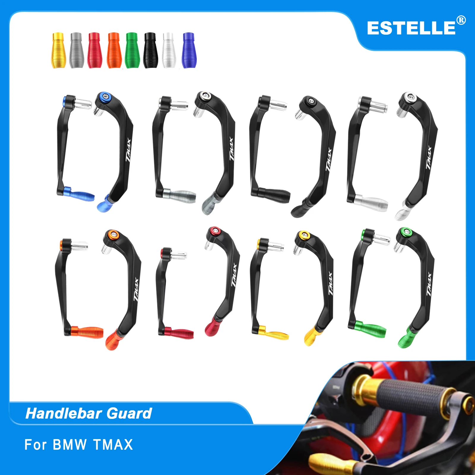 Handlebar Grips End Hand Guard Protector Handle Grips Bar Levers Guard CNC Aluminum For BMW TMAX All Year
Handlebar Grips End Hand Guard Protector Handle Grips Bar Levers Guard CNC Aluminum For BMW TMAX All Year
