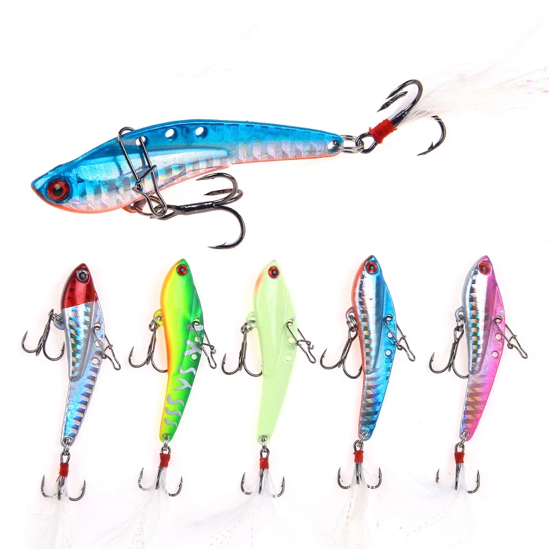 

13G/18G/25G/30G Ice Metal Fishing Lure Artificial Luminous Vib Lures for Winter Fishing Vibration Jerkbait Wobblers River Tackle