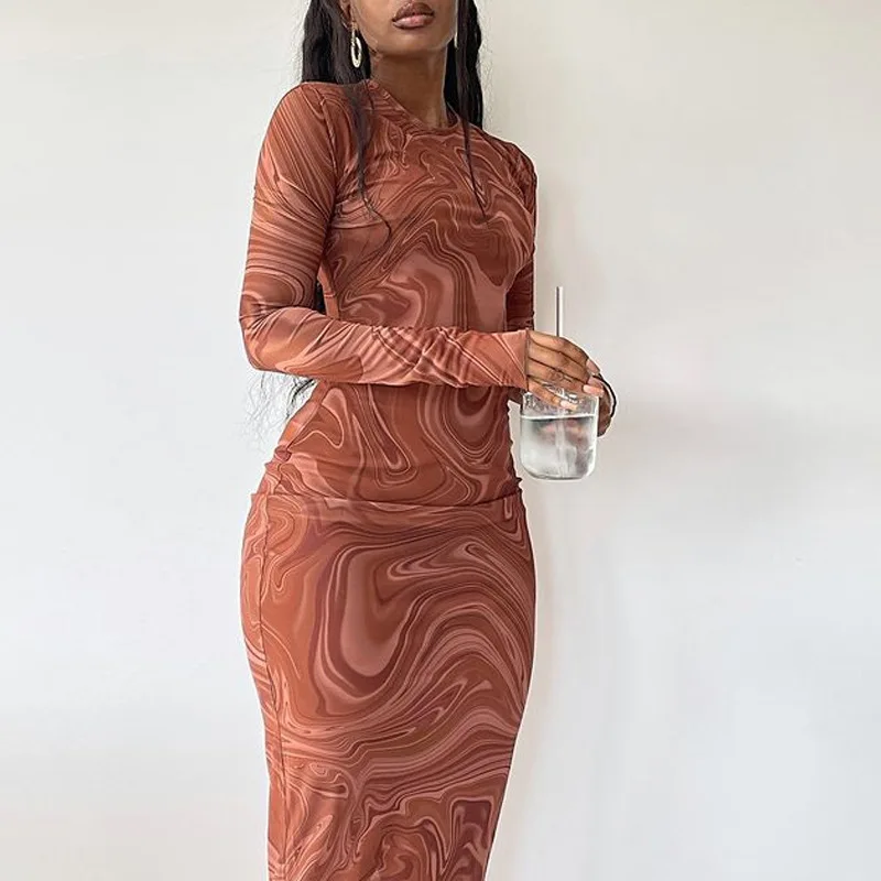 Bodycon Dresses For WomenLong Sleeve Evening Party Clothes O-neck Mid Calf Sexy Vestidoes De Mujer One Piece Outfits Streetwear
Bodycon Dresses For WomenLong Sleeve Evening Party Clothes O-neck Mid Calf Sexy Vestidoes De Mujer One Piece Outfits Streetwear