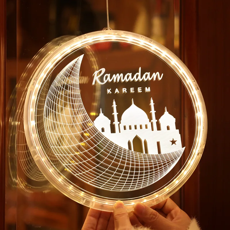 Eid Ramadan Decorative Window Lights Decoration Eid Al Fitr Moon Night Lights Ramadan Mubarak Hanging Lamp Gift
Eid Ramadan Decorative Window Lights Decoration Eid Al Fitr Moon Night Lights Ramadan Mubarak Hanging Lamp Gift