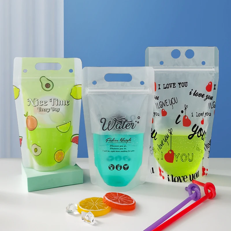 50pcs Juice Milk Tea Ziplock Bag Disposable Thick Liquid Transparent Plastic Package Seal Store Cartoon Handbag Pocket freestraw
50pcs Juice Milk Tea Ziplock Bag Disposable Thick Liquid Transparent Plastic Package Seal Store Cartoon Handbag Pocket freestraw