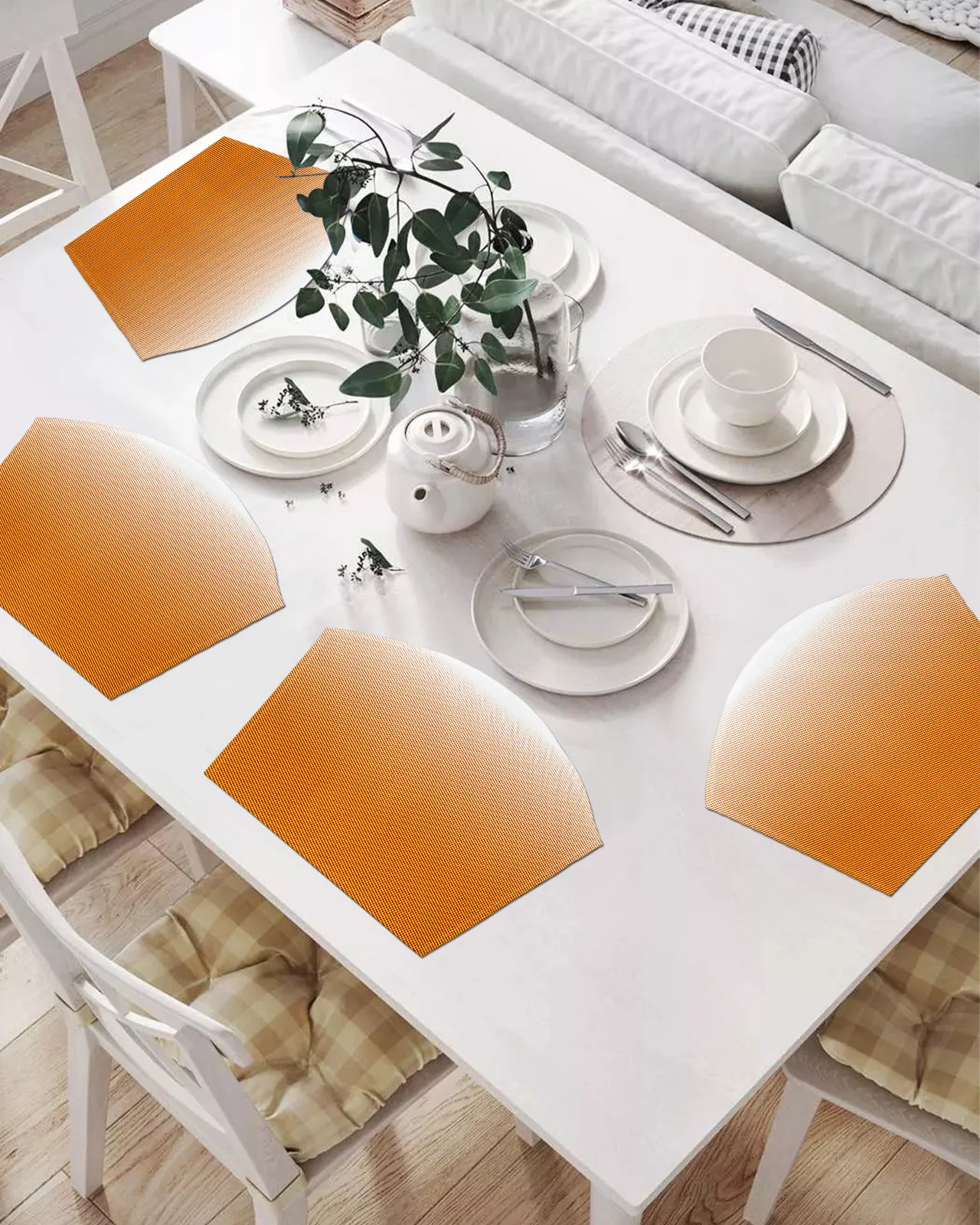 2/4/6 шт. подставки в форме веера, градиентные волнистые точечные оранжевые однотонные коврики для стола, подставка, Рождественский Декор для ... 
2/4/6 шт. подставки в форме веера, градиентные волнистые точечные оранжевые однотонные коврики для стола, подставка, Рождественский Декор для ...