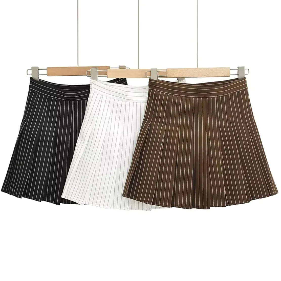 Jenny&Dave American Vintage Preppy Style Retro Pleated Striped A-line Skirts Sexy Mini Skirts Women
Jenny&Dave American Vintage Preppy Style Retro Pleated Striped A-line Skirts Sexy Mini Skirts Women