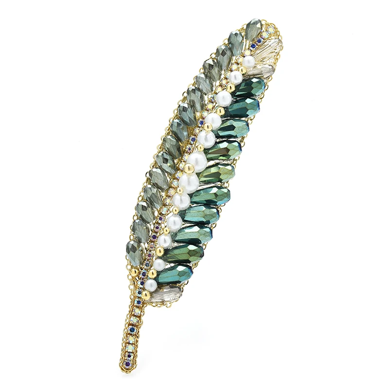 Wuli&baby Handmade Crystal Feather Brooches For Women Unisex 2-color Beauty Leaf Plants Party Causal Brooch Pin Gifts
Wuli&baby Handmade Crystal Feather Brooches For Women Unisex 2-color Beauty Leaf Plants Party Causal Brooch Pin Gifts
