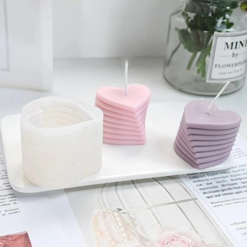 Stacking Heart Candle Molds 3D Love Shaped Silicone Soap Candle Mold Art Supplies Home Decor Ideal Gift Handmade Molds for Wax
Stacking Heart Candle Molds 3D Love Shaped Silicone Soap Candle Mold Art Supplies Home Decor Ideal Gift Handmade Molds for Wax