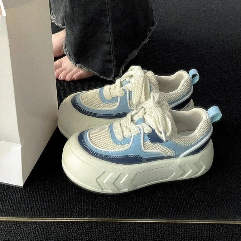 Sports Shoes Women's Shoes Fashion Mesh Breathle Casual Shoes Lace-up Light Comfortle Walking Shoes Slope Heel Thick Ses
Sports Shoes Women's Shoes Fashion Mesh Breathle Casual Shoes Lace-up Light Comfortle Walking Shoes Slope Heel Thick Ses