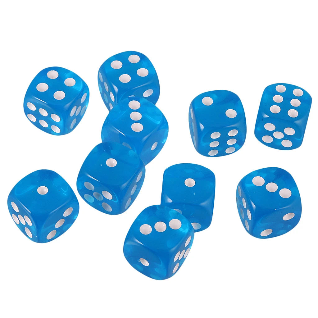 New Arrivals Pack of 10pcs Acrylic Six Sided D6 Dice for Funny D&D TRPG Party Board Game Toys Birthday Gift
New Arrivals Pack of 10pcs Acrylic Six Sided D6 Dice for Funny D&D TRPG Party Board Game Toys Birthday Gift