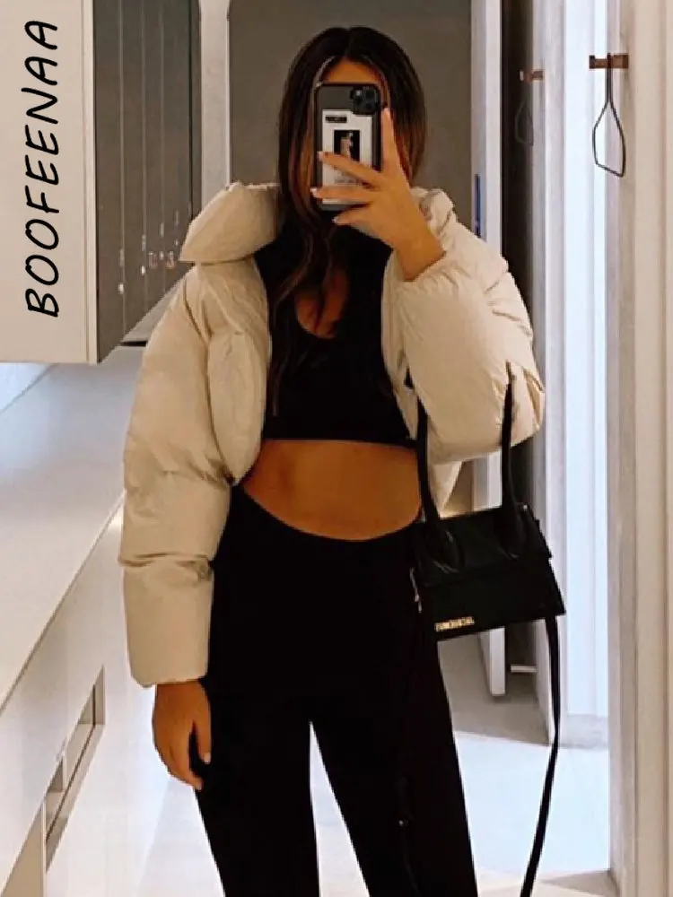 BOOFEENAA Asymmetrical Cropped Puffer Jackets for Women 2023 Street Fashion Winter Clothes Parkas Bubble Coat Outwear C87-GZ31
BOOFEENAA Asymmetrical Cropped Puffer Jackets for Women 2023 Street Fashion Winter Clothes Parkas Bubble Coat Outwear C87-GZ31