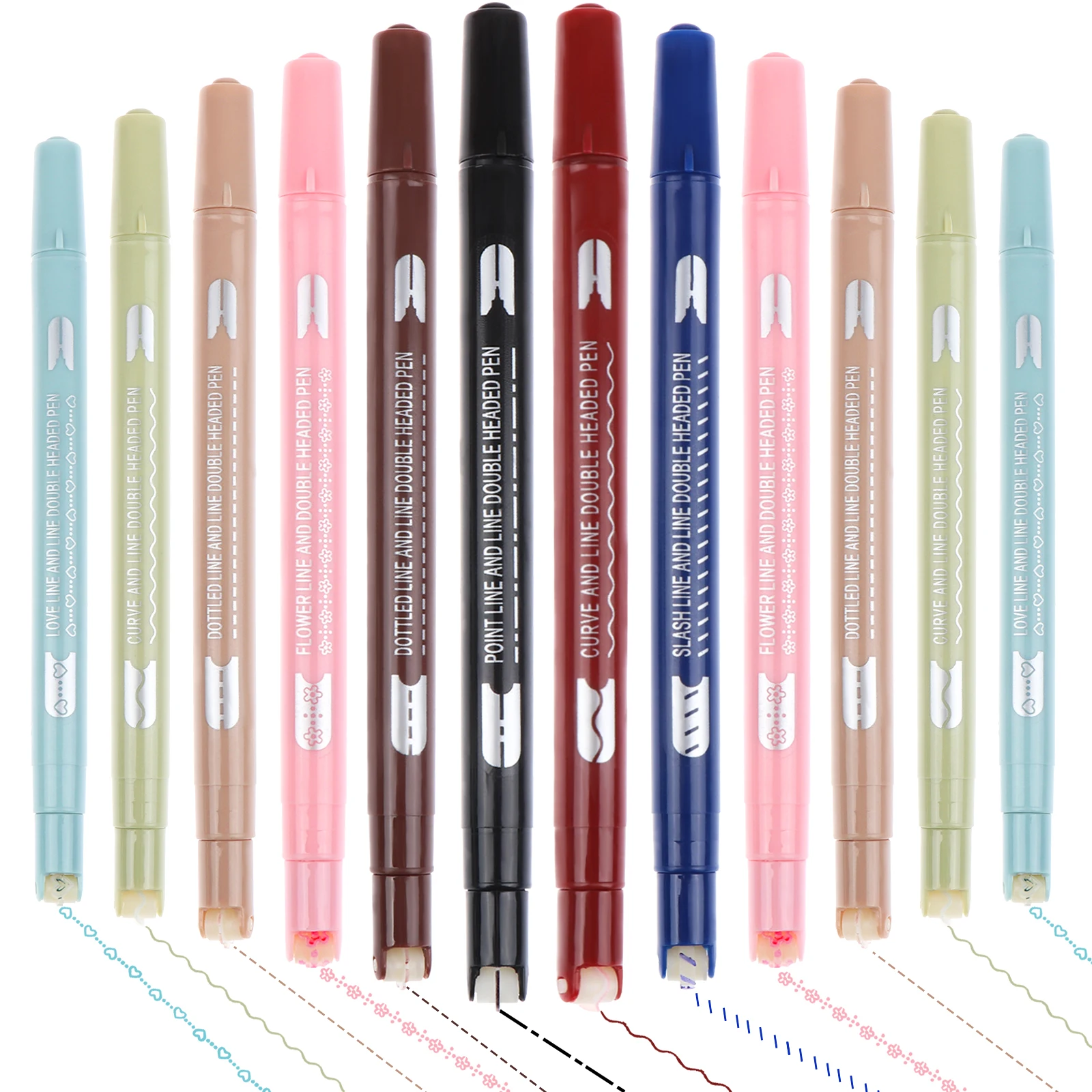 12 Pieces Dual Tip Colored Pens for Adult Coloring Books,Fine Tip Markers Fine P
12 Pieces Dual Tip Colored Pens for Adult Coloring Books,Fine Tip Markers Fine P