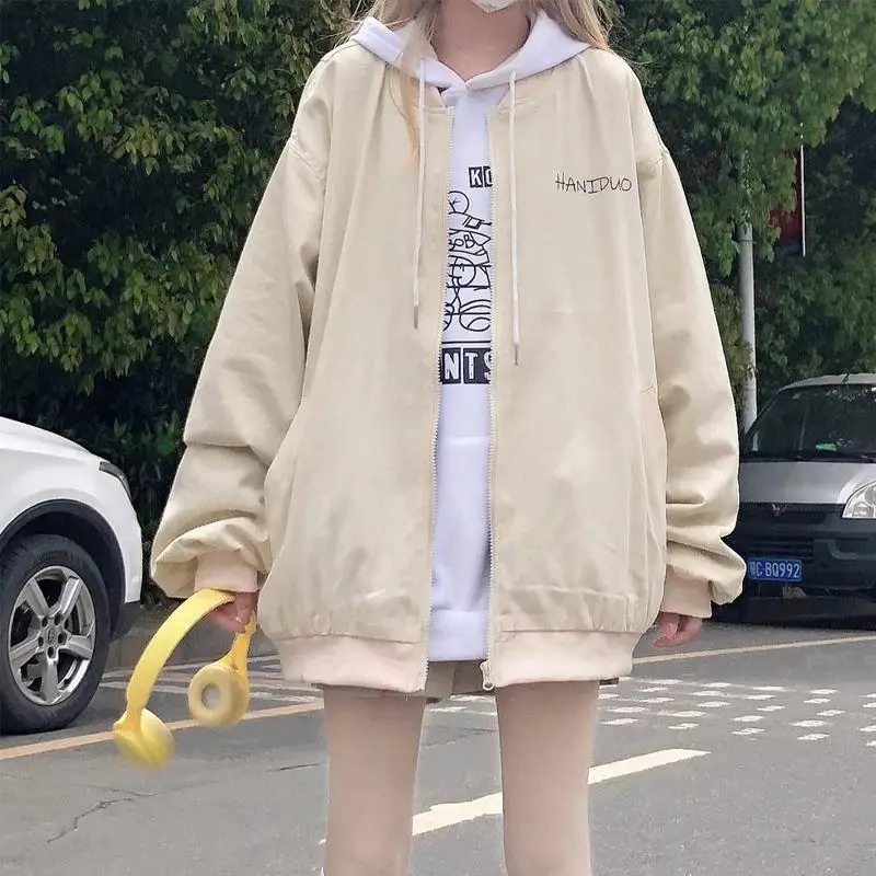 Deeptown Korean Fashion Harajuku Streetwear Bomber Jacket Women Oversized Cropped Trend Zipper Baseball Jackets Female Vintage
Deeptown Korean Fashion Harajuku Streetwear Bomber Jacket Women Oversized Cropped Trend Zipper Baseball Jackets Female Vintage