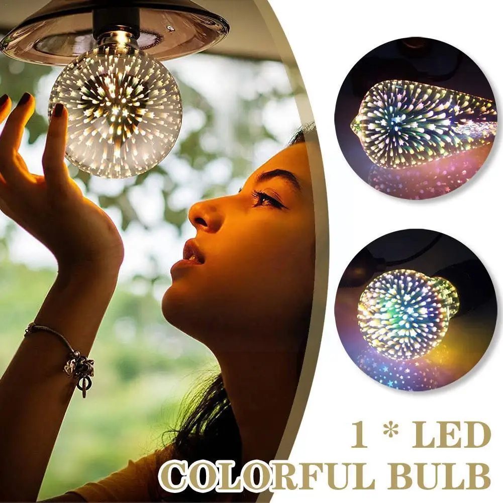 3D Colorful LED Edison Light Bulb E27 220V Vintage Decoration Fireworks A60 Lamp G95 Lighting Ampoule Bulb LED ST64 Christm Z5X2
3D Colorful LED Edison Light Bulb E27 220V Vintage Decoration Fireworks A60 Lamp G95 Lighting Ampoule Bulb LED ST64 Christm Z5X2