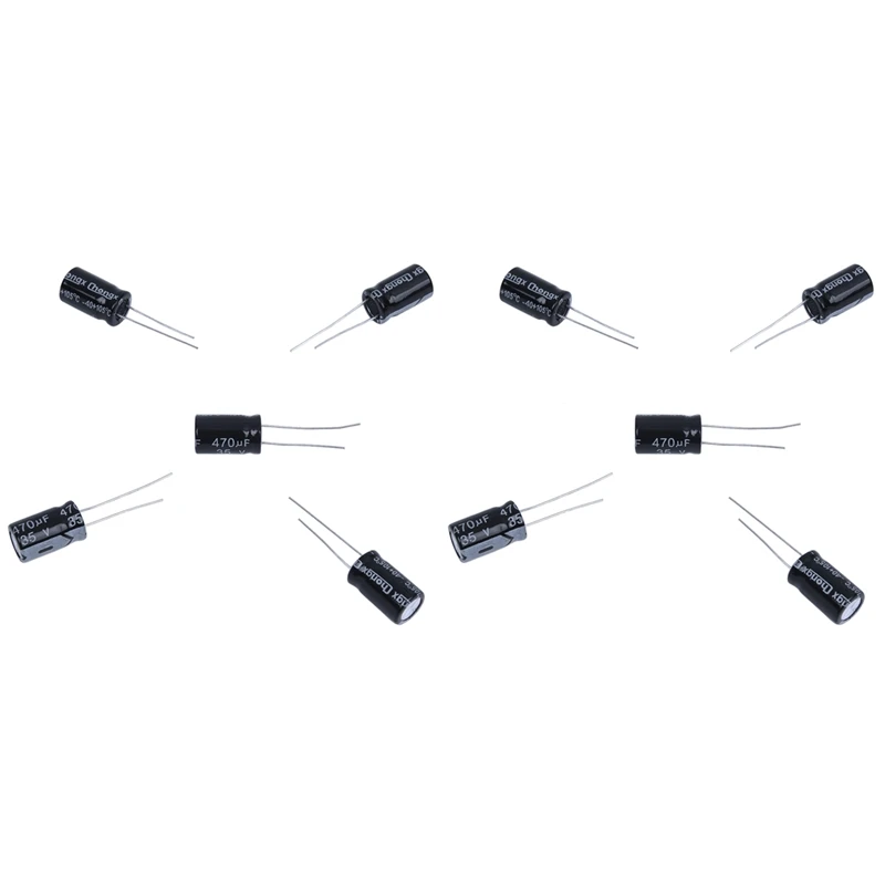 10 шт., электролитический конденсатор 35 в 470 мкФ 10X17 мм
10 шт., электролитический конденсатор 35 в 470 мкФ 10X17 мм