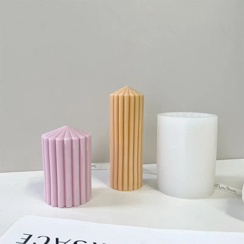 

Spiral Cylindrical Scented Candle DIY Geometric Candle Handmade Soap Scented Stone Mold