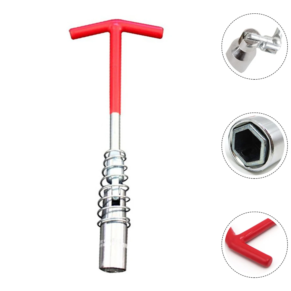 1pc Universal Silver+red Socket Wrench 16mm Spark Plug Removal Tool Spanner Socket Wrench T Grip Handle
1pc Universal Silver+red Socket Wrench 16mm Spark Plug Removal Tool Spanner Socket Wrench T Grip Handle