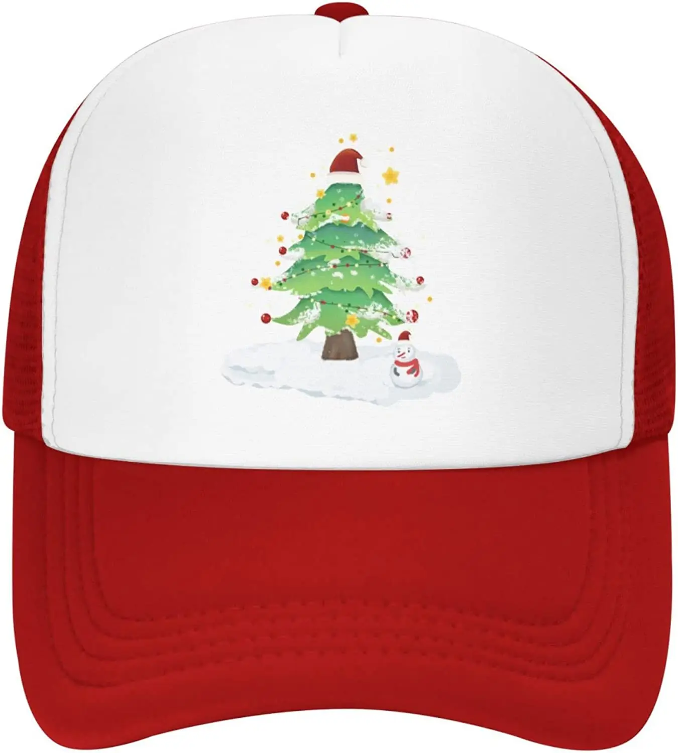 Christmas Tree and Snowman Trucker Hat for Women Men, Baseball Cap Adjustable Snapback Classic Hat 
Christmas Tree and Snowman Trucker Hat for Women Men, Baseball Cap Adjustable Snapback Classic Hat