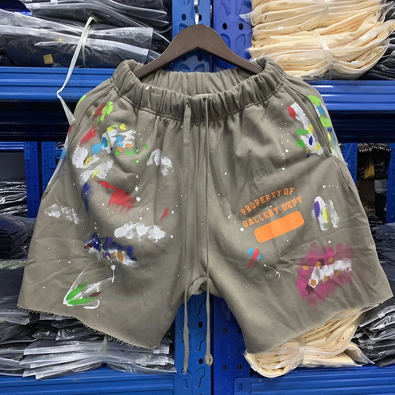 High Street Men Women 1:1 Gall Pants Summer Beach R Splash Ink Hand-painted Cotton Terry Shorts
High Street Men Women 1:1 Gall Pants Summer Beach R Splash Ink Hand-painted Cotton Terry Shorts
