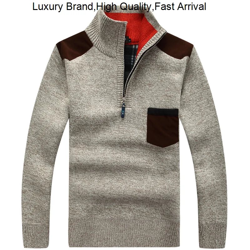 Sweaters Men's Thick Warm Winter Zipper Pullover Cashmere Wool Sweater Men Casual Knitwear Fleece Velvet Clothing
Sweaters Men's Thick Warm Winter Zipper Pullover Cashmere Wool Sweater Men Casual Knitwear Fleece Velvet Clothing