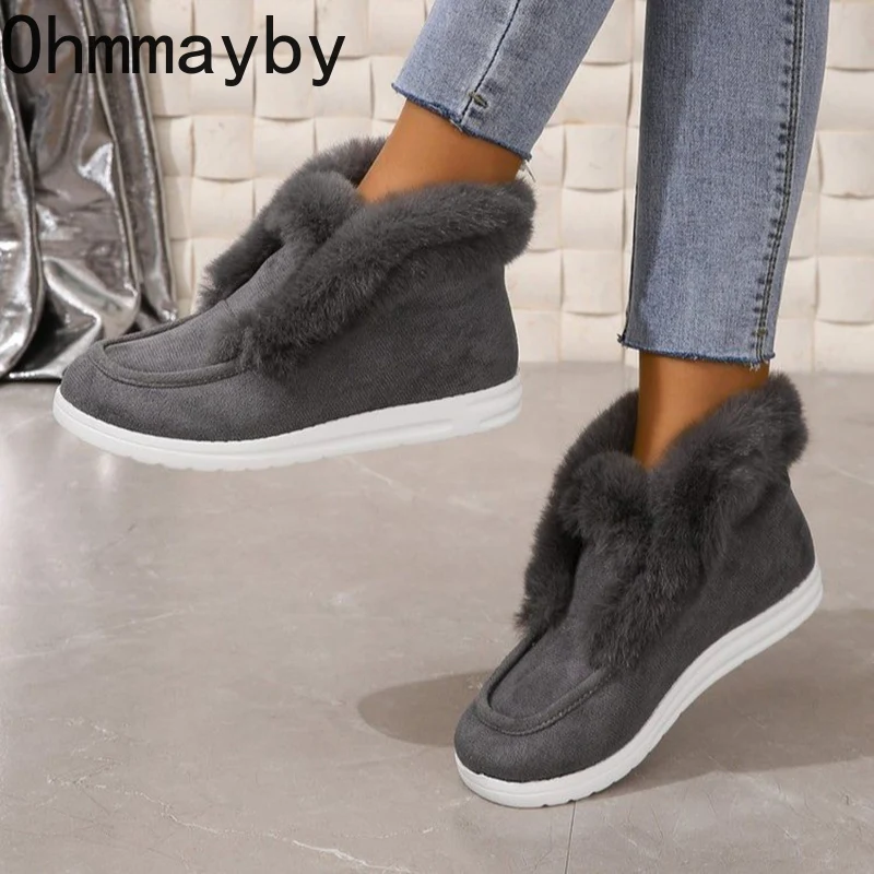 Winter Short Plush Women Snow Boots Fashion Slip On Short Boots Female Comfort Keep Warm Platform Flats Women's Footwear
Winter Short Plush Women Snow Boots Fashion Slip On Short Boots Female Comfort Keep Warm Platform Flats Women's Footwear