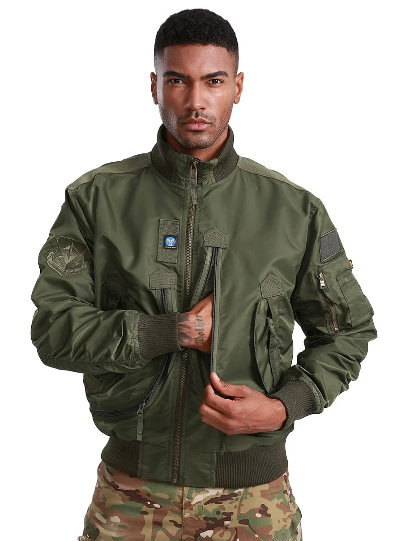 Men's Bomber Jacket Army Tactical Clothing Autumn Windbreaker Husband Pilot Motorcycle Outerwear M65 Military Uniform Coat Male 
Men's Bomber Jacket Army Tactical Clothing Autumn Windbreaker Husband Pilot Motorcycle Outerwear M65 Military Uniform Coat Male
