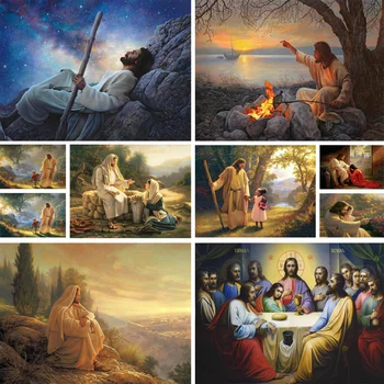 Religion Jesus Portrait DIY Painting By Numbers Set Oil Paints 40*50 Paiting By Numbers Wall Decoration For Children For Drawing