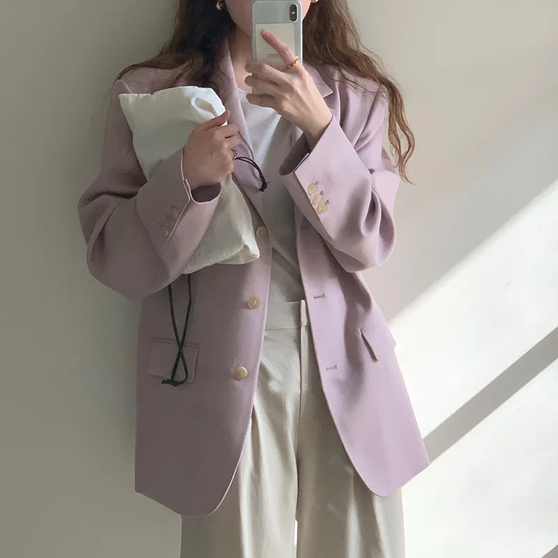 Chic Women Loose Casual Blazers For Ladies Quality 2022 Spring Autumn Single-Breasted Female Jackets OL Blazer Outerwear WB1
Chic Women Loose Casual Blazers For Ladies Quality 2022 Spring Autumn Single-Breasted Female Jackets OL Blazer Outerwear WB1