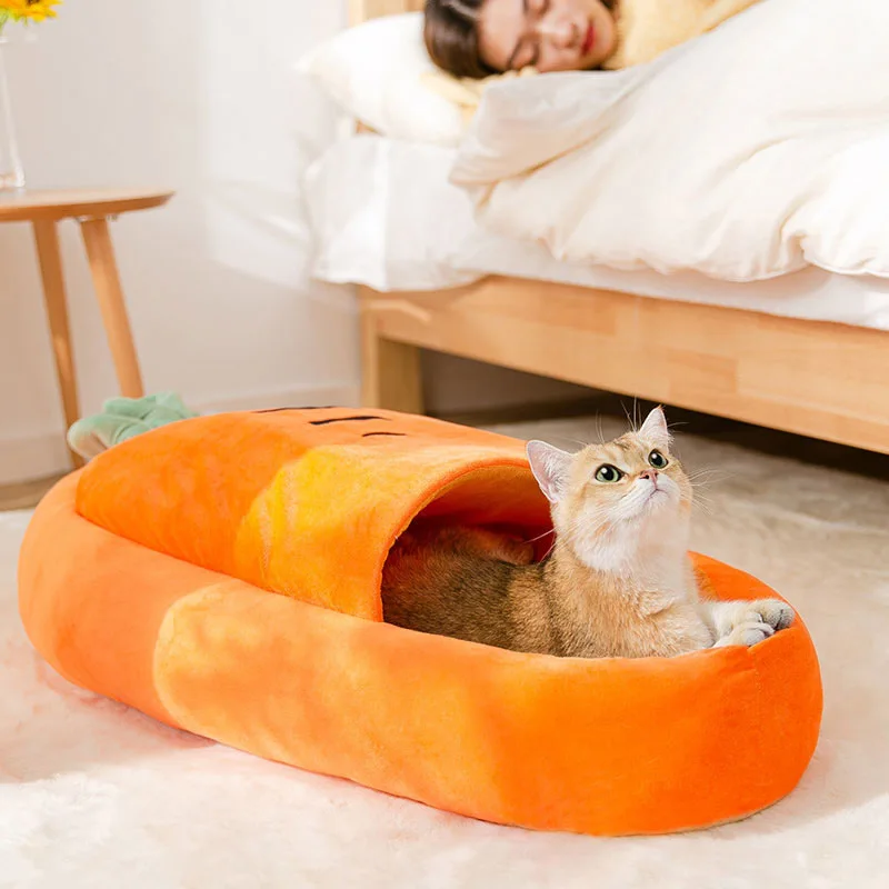 Creative Cat Bed Winter Kitten Sleep Cave Hooded Carrot Shape Cats Beds Tent Pet Beds Comfort Puppy House for Kittens Small Dogs
Creative Cat Bed Winter Kitten Sleep Cave Hooded Carrot Shape Cats Beds Tent Pet Beds Comfort Puppy House for Kittens Small Dogs