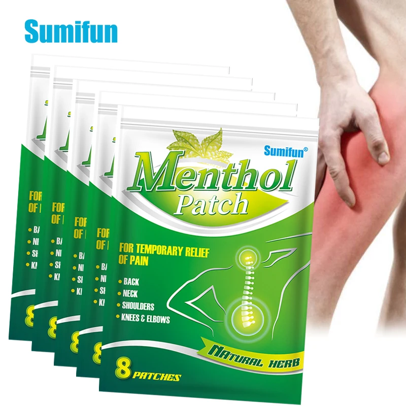 

Sumifun 8/24/40Pcs Menthol Pain Stiff Shoulders Plaster Muscular Pain Relieving Patch Mint Cooling Relief Health Care Sticker