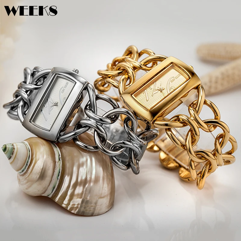 Luxury Women Watches Square Rectangle Dial Quartz Wristwatch Ladies Full Gold Bracelet Stainless Steel Wristwatch Montre Femme
Luxury Women Watches Square Rectangle Dial Quartz Wristwatch Ladies Full Gold Bracelet Stainless Steel Wristwatch Montre Femme