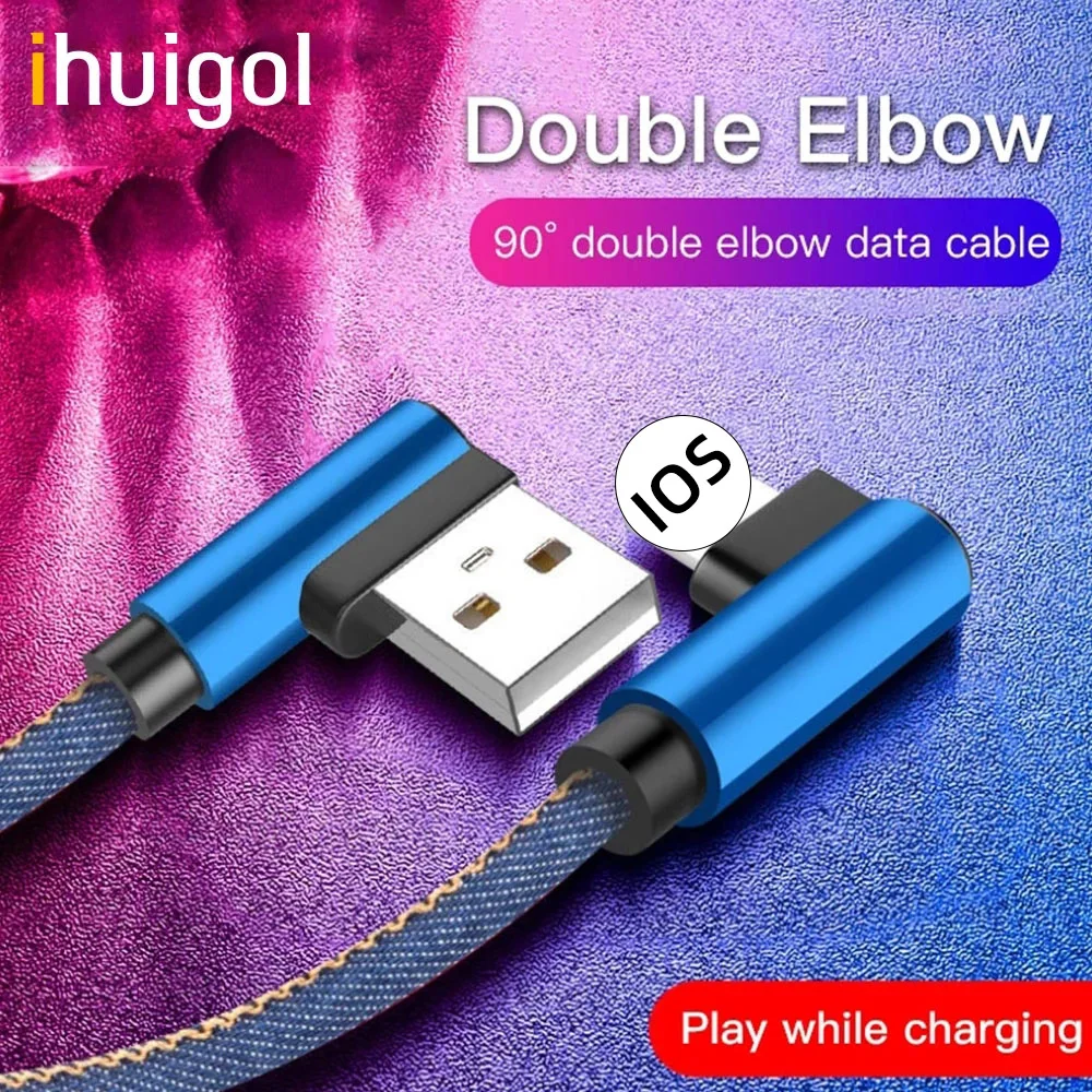 ihuigol USB Charging Cable 90 Degree For iPhone 12 11 13 X XS MAX XR 8 7 6 6S Plus Lighting Charge Data Cord Line For iPad Mini
ihuigol USB Charging Cable 90 Degree For iPhone 12 11 13 X XS MAX XR 8 7 6 6S Plus Lighting Charge Data Cord Line For iPad Mini