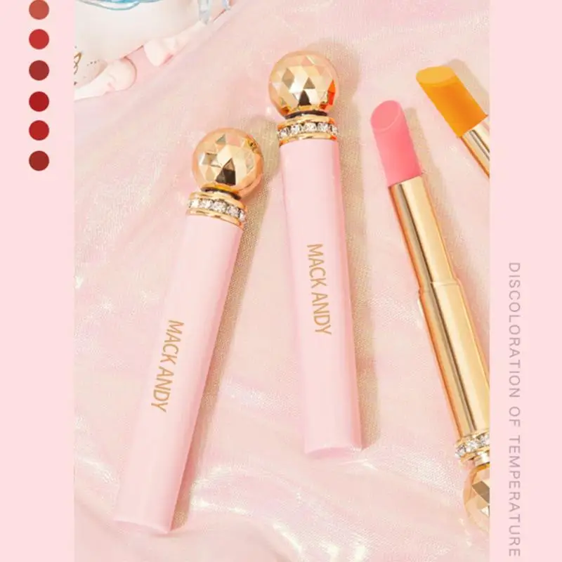 

Girly Lip Gloss Temperature Change Color Lip Balm Moisturizing Anti-drying Nourishes Reduces Lip Lines Lipstick Skin Care