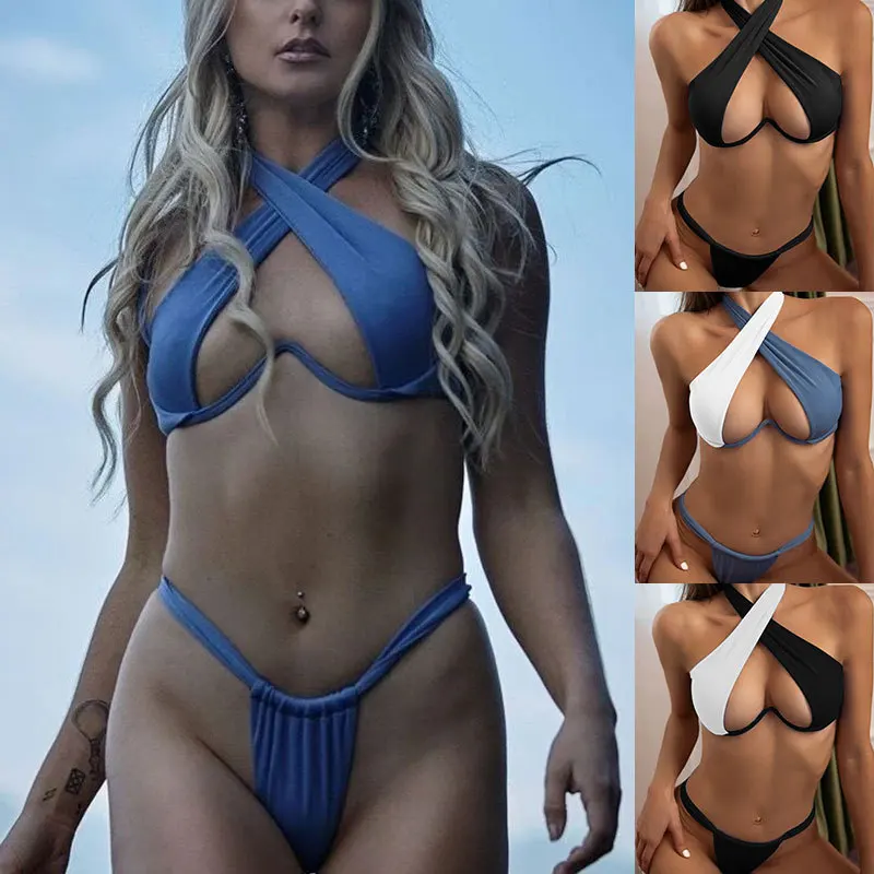 Sexy Bikini Split Swimsuit For Women 2022 New Simple Bikini Push Up Swimwear 
Sexy Bikini Split Swimsuit For Women 2022 New Simple Bikini Push Up Swimwear