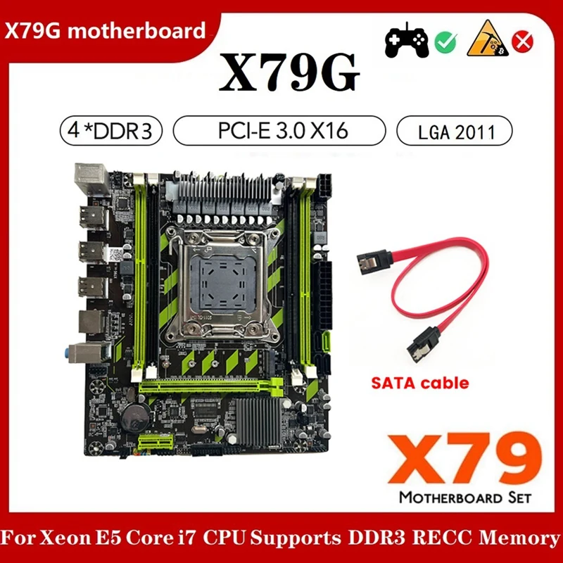 PCB Motherboard +SATA Cable Support LGA2011 4XDDR3 RECC RAM Slot M.2 NVME PCI-E X16 6XUSB2.0 SATA3.0 Server Motherboard
PCB Motherboard +SATA Cable Support LGA2011 4XDDR3 RECC RAM Slot M.2 NVME PCI-E X16 6XUSB2.0 SATA3.0 Server Motherboard