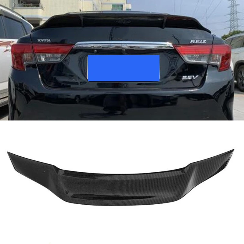

FOR REAL CARBON FIBER SPOILER WING TOYOTA MARKX GS REIZ Car Trunk Rear Lip Refit Accessories R Style TAIL FIN 2012-2017
