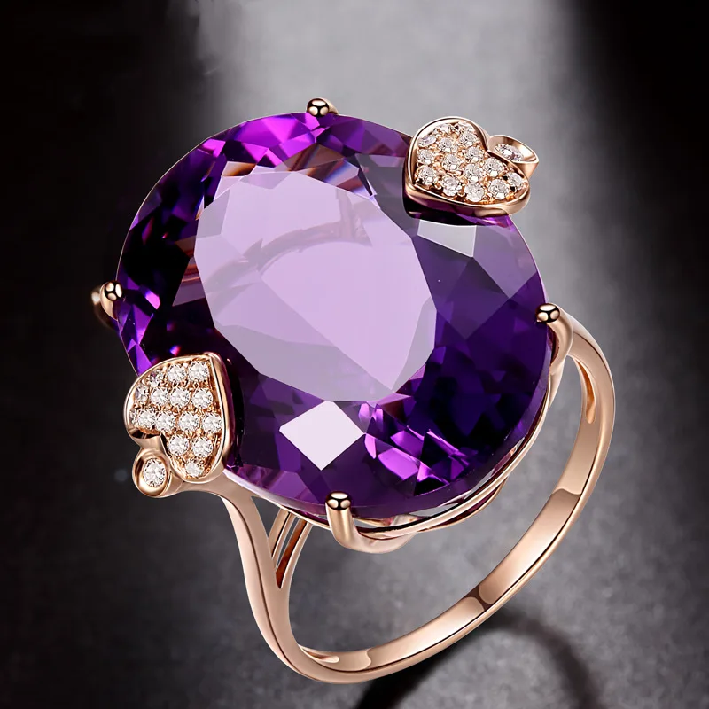 14K Rose Gold Jewelry Natural Amethyst Ring for Women Anillo Topaz Sapphire Pure Stone Gemstone Wedding Ringw Box Fine Jewelry
14K Rose Gold Jewelry Natural Amethyst Ring for Women Anillo Topaz Sapphire Pure Stone Gemstone Wedding Ringw Box Fine Jewelry