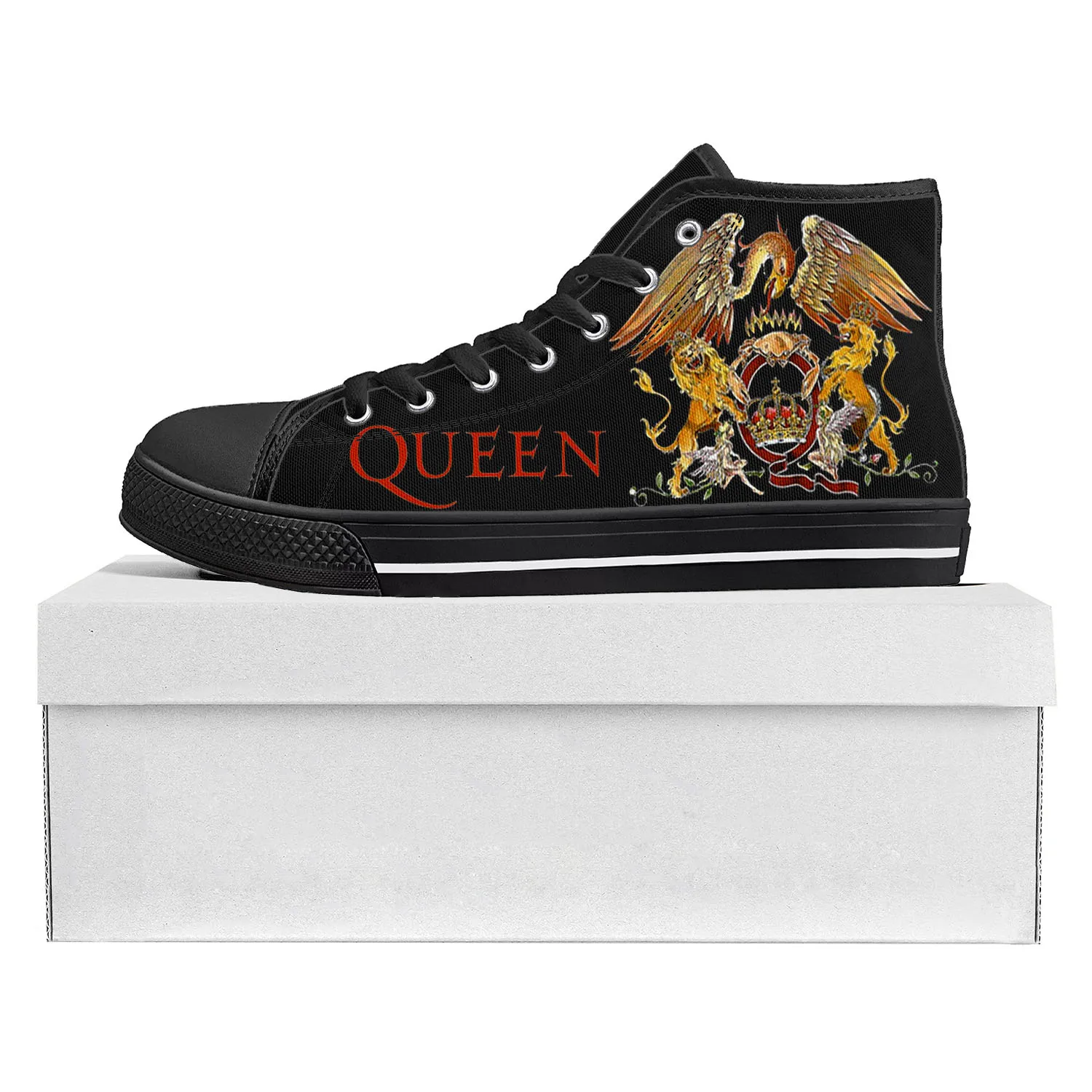 Кроссовки Queen мужские/женские парусиновые, высокие кеды в стиле рок-группы, повседневная обувь для пар, черные, на заказ
Кроссовки Queen мужские/женские парусиновые, высокие кеды в стиле рок-группы, повседневная обувь для пар, черные, на заказ