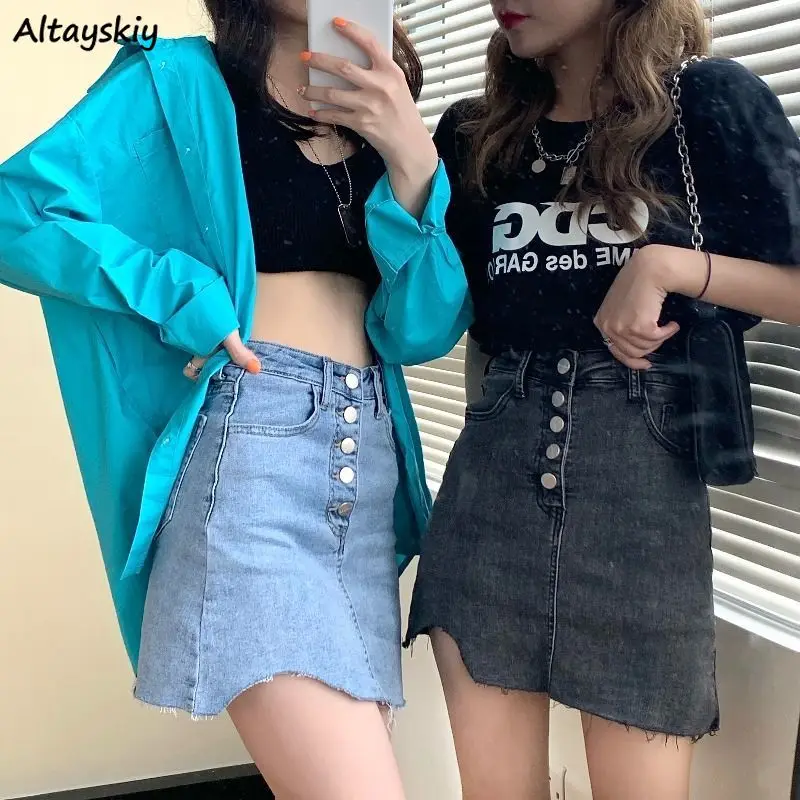 Women Bodycon Skirts Solid Button Designer Sexy Mini Hot Sale S-5XL Summer Cool Girls Teenagers Lining Irregular Females Trendy
Women Bodycon Skirts Solid Button Designer Sexy Mini Hot Sale S-5XL Summer Cool Girls Teenagers Lining Irregular Females Trendy