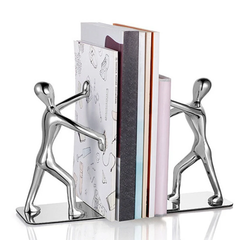 2PCS/Set Stainless Steel New Creative Bookshelf Man Bookends Nonskid Bookends Art Book Stand Desktop Stationery Supplies
2PCS/Set Stainless Steel New Creative Bookshelf Man Bookends Nonskid Bookends Art Book Stand Desktop Stationery Supplies