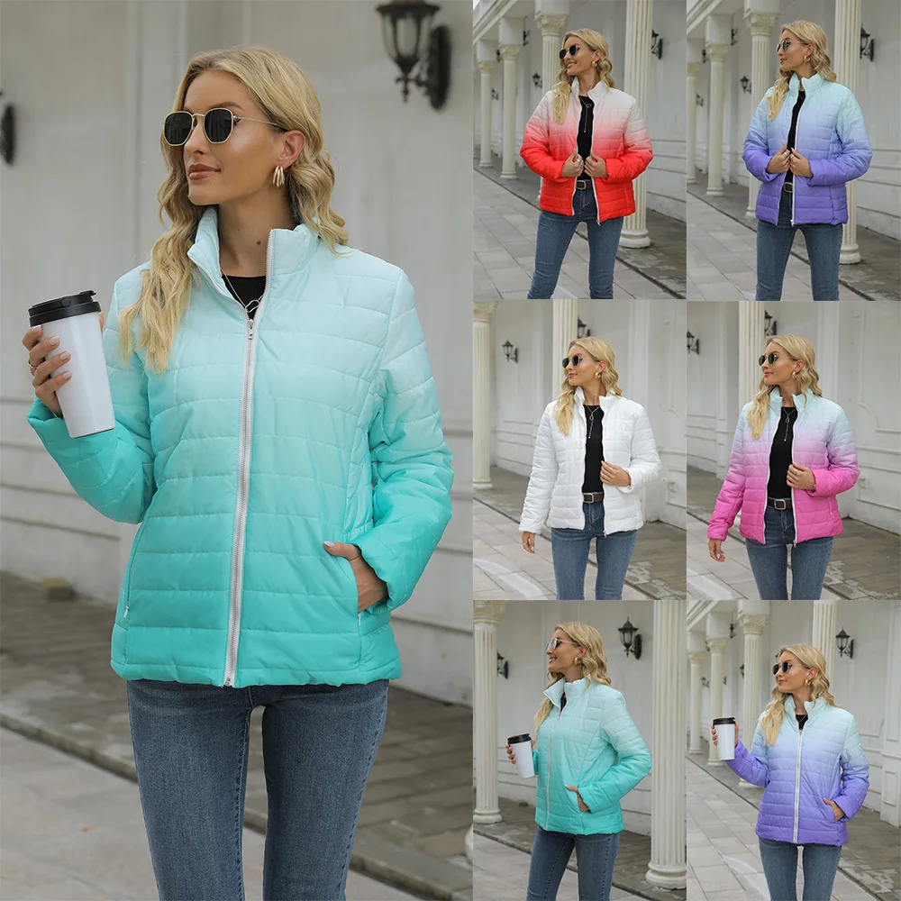Winter Fashion Gradient Zipper Pocket Jacket Female Coat Casual Stand Collar Long Sleeve Warm Jackets Women Slim White Tops 2XL
Winter Fashion Gradient Zipper Pocket Jacket Female Coat Casual Stand Collar Long Sleeve Warm Jackets Women Slim White Tops 2XL