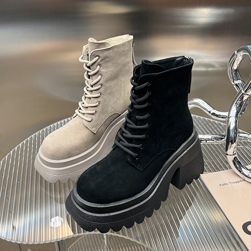 Женские ботильоны на платформе Rimocy, из флока, на шнуровке, на толстой подошве, короткие ботинки, модная Осенняя обувь на танкетке для женщин, ...
Женские ботильоны на платформе Rimocy, из флока, на шнуровке, на толстой подошве, короткие ботинки, модная Осенняя обувь на танкетке для женщин, ...
