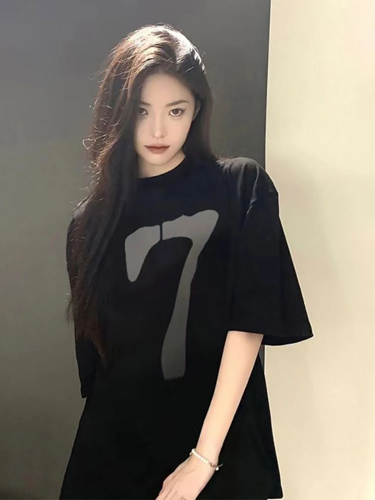 2023 Summer Fashion Women T-shirt Fashion Basic Short Sleeve Print Loose Casual Tops Female O-Neck T-Shirt Lady Harajuku Tees
2023 Summer Fashion Women T-shirt Fashion Basic Short Sleeve Print Loose Casual Tops Female O-Neck T-Shirt Lady Harajuku Tees