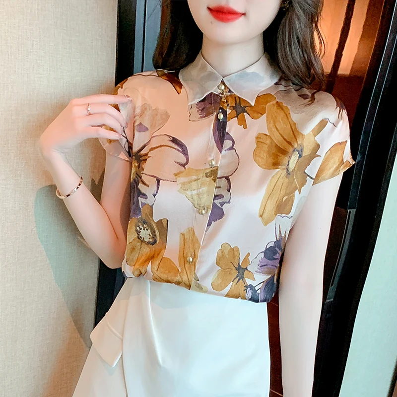 Рубашки женские из поплина, повседневный Топ с длинным рукавом, с воротником-поло, с цветочным принтом, летняя женская одежда
Рубашки женские из поплина, повседневный Топ с длинным рукавом, с воротником-поло, с цветочным принтом, летняя женская одежда