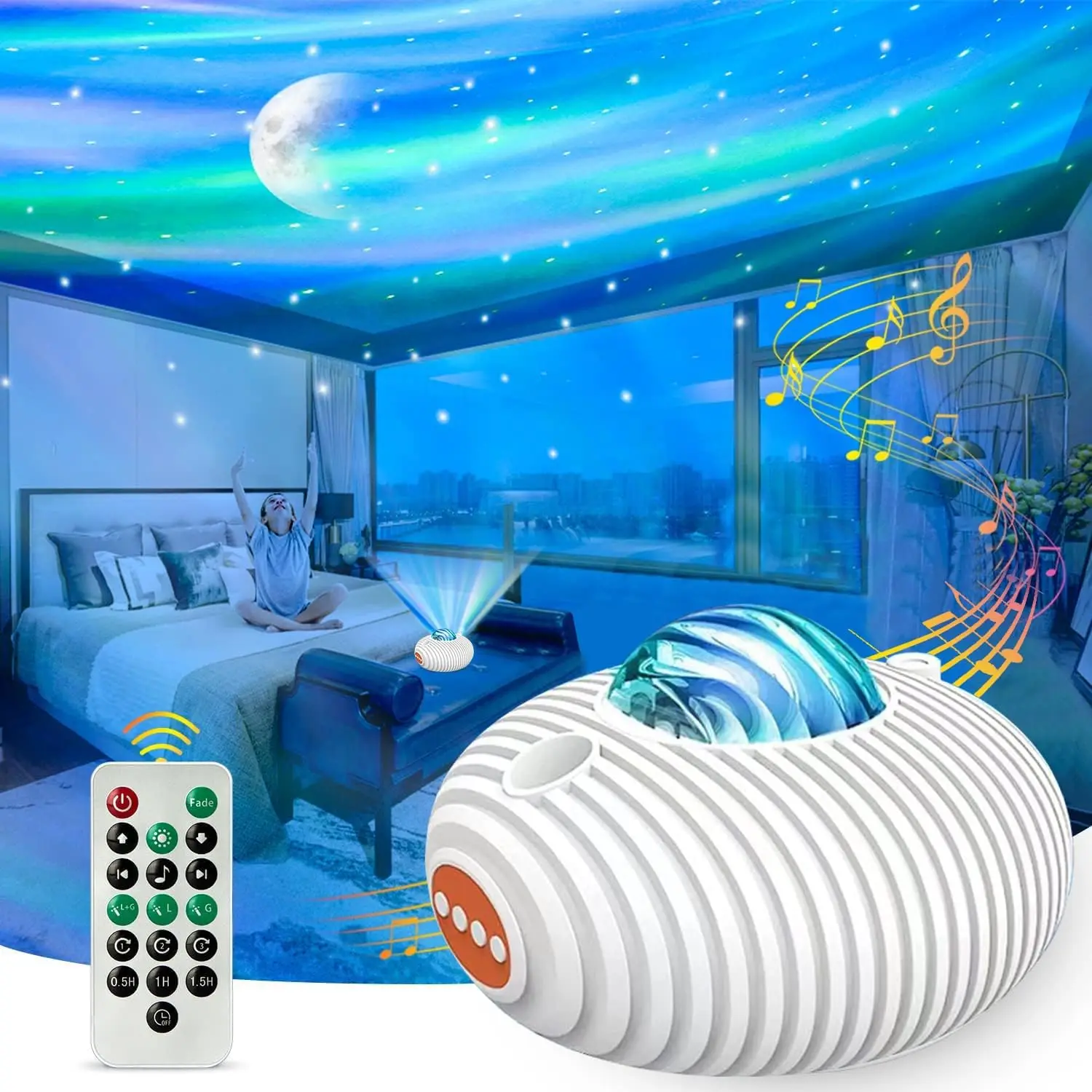 LED Galaxy Projector Bluetooth Music Starlight Aurora Projector Starry Light Bedroom Ceiling Ambiance Night Light Children Gifts
LED Galaxy Projector Bluetooth Music Starlight Aurora Projector Starry Light Bedroom Ceiling Ambiance Night Light Children Gifts