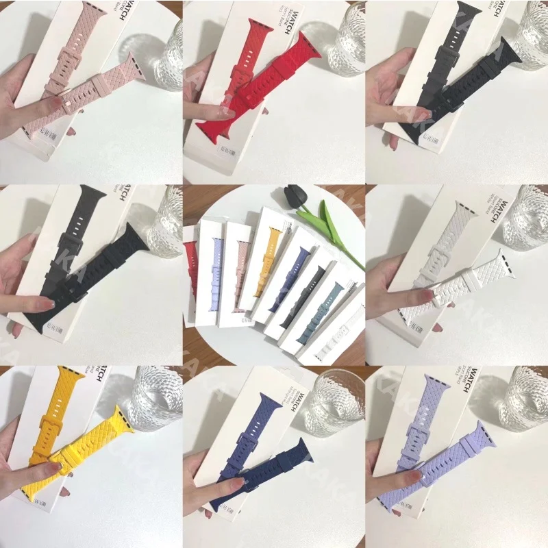 Correa Watch Braided Silicone Strap For iWatch band 49mm 44mm 40mm 45mm 41mm 42mm Watchband bracelet belt
Correa Watch Braided Silicone Strap For iWatch band 49mm 44mm 40mm 45mm 41mm 42mm Watchband bracelet belt