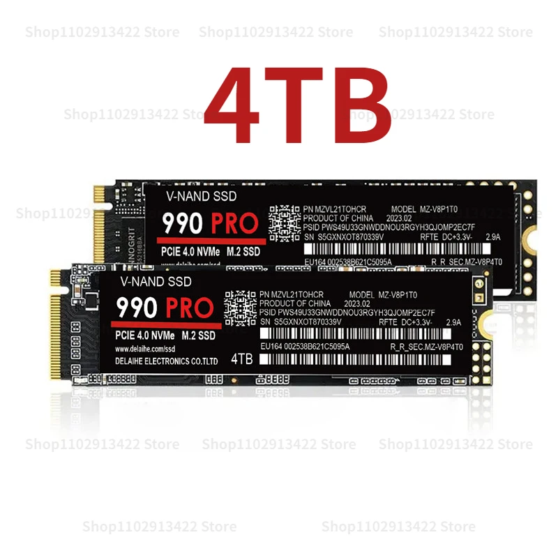 

4TB 2TB 1TB M.2 990 PRO Hard drive disk NVME SSD TLC 500MB/s internal Solid State Drives for laptop desktop PC disco duro