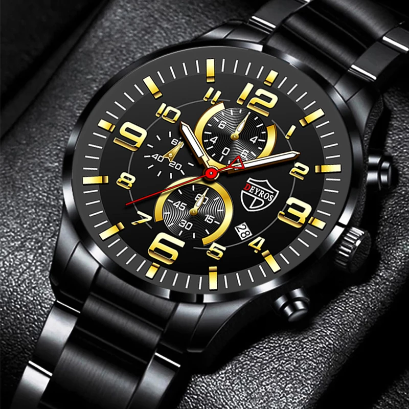 Luxury Fashion Men Quartz Wristwatch Mens Business Stainless Steel Watches Calendar Date Luminous Clock Man Casual Leather Watch
Luxury Fashion Men Quartz Wristwatch Mens Business Stainless Steel Watches Calendar Date Luminous Clock Man Casual Leather Watch