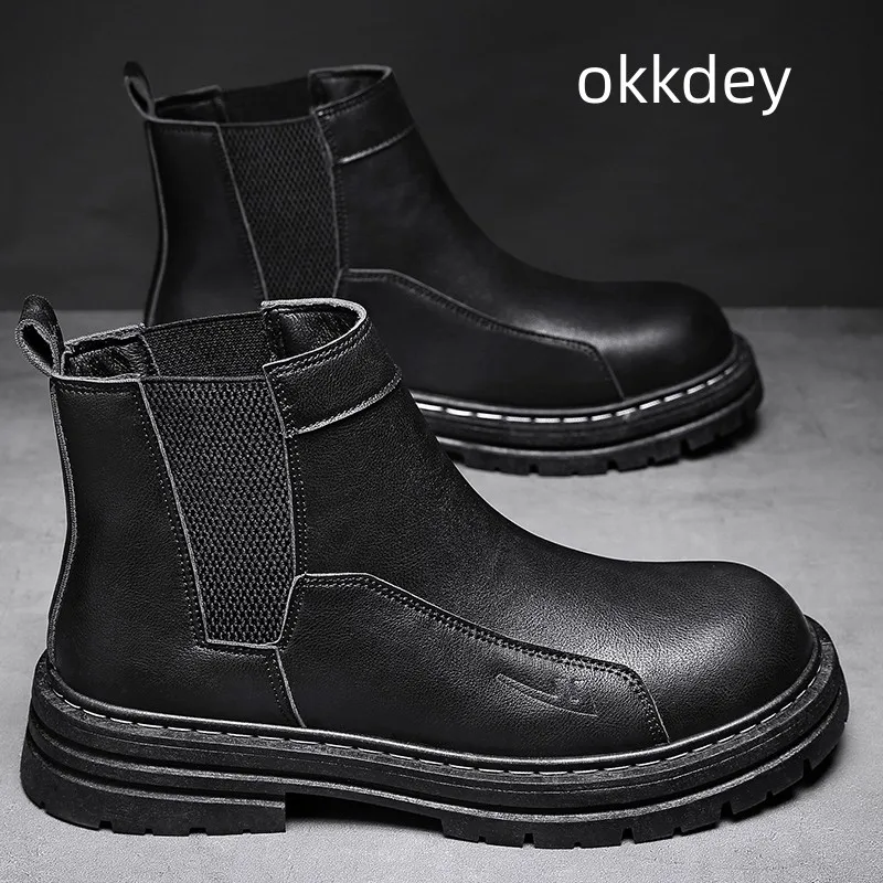 High Top Boots for Men Casual Breathable Fashion Wear-Resistant Round Toe Trendy All-match Outdoor Shoes Spring Autumn Main
High Top Boots for Men Casual Breathable Fashion Wear-Resistant Round Toe Trendy All-match Outdoor Shoes Spring Autumn Main