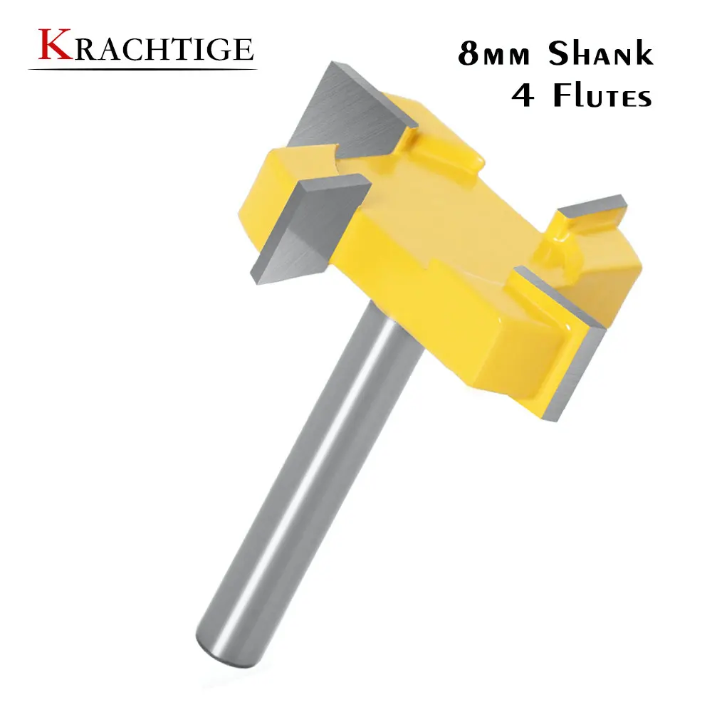 Krachtige 4 Flutes Surface Planing Router Bit 8mm Shank T Type Slotting Cutter Woodworking Tool For Wood Industrial Grade
Krachtige 4 Flutes Surface Planing Router Bit 8mm Shank T Type Slotting Cutter Woodworking Tool For Wood Industrial Grade