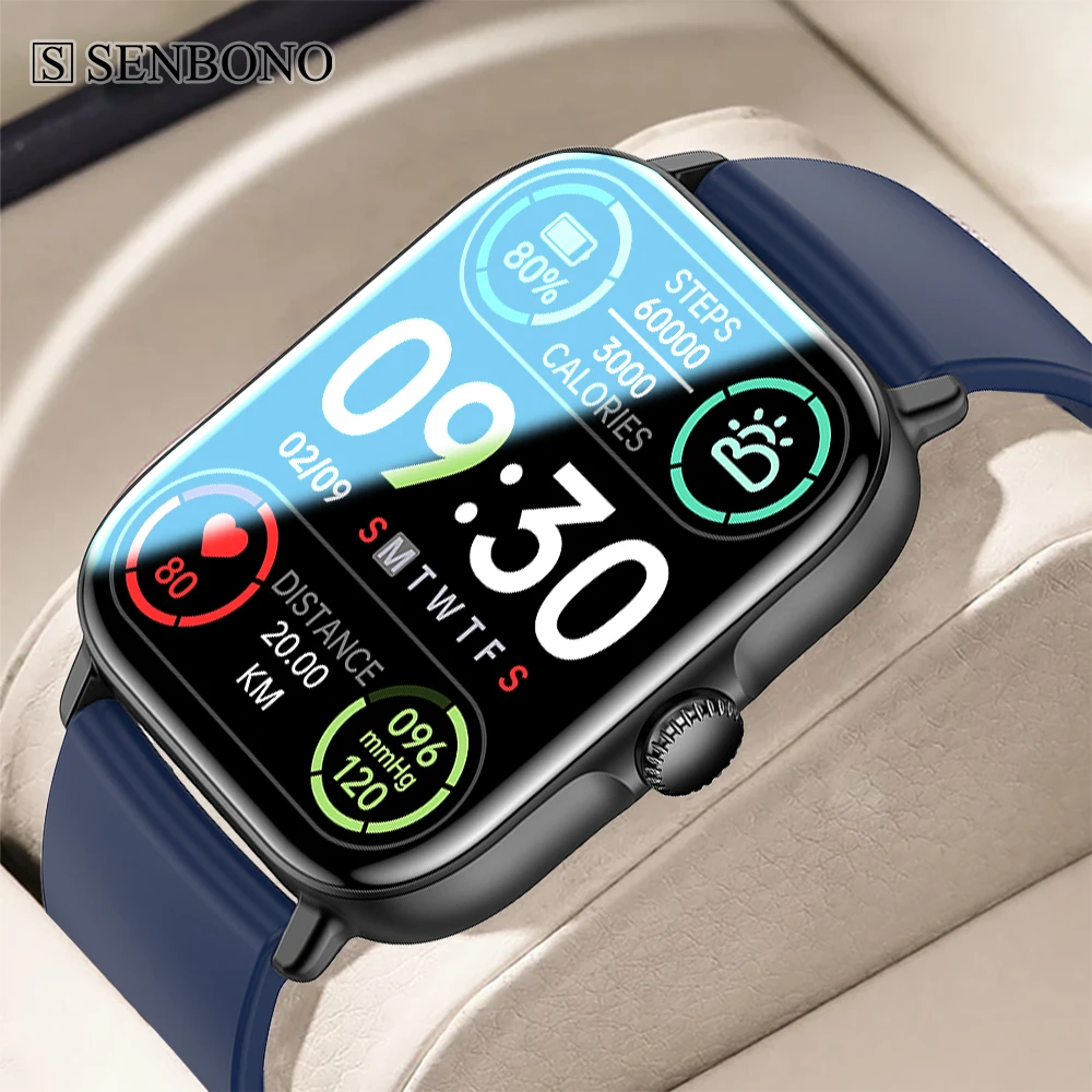 SENBONO 1.81 inch Large Screen Men‘s Smart Watch Bluetooth Dial Answer Call Sport Fitness Track Smartwatch Women for Android IOS
SENBONO 1.81 inch Large Screen Men‘s Smart Watch Bluetooth Dial Answer Call Sport Fitness Track Smartwatch Women for Android IOS